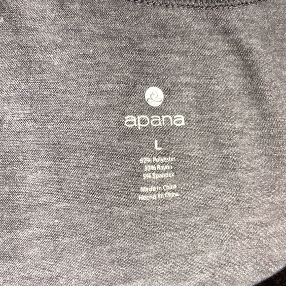 Apana Tank Top. Cross Cross Back Detail. Size Large. Dark Heather Gray. - Picture 3 of 7